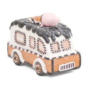 NEW Candy Corn Lane LED Ghost Ice Cream Van Halloween Decor